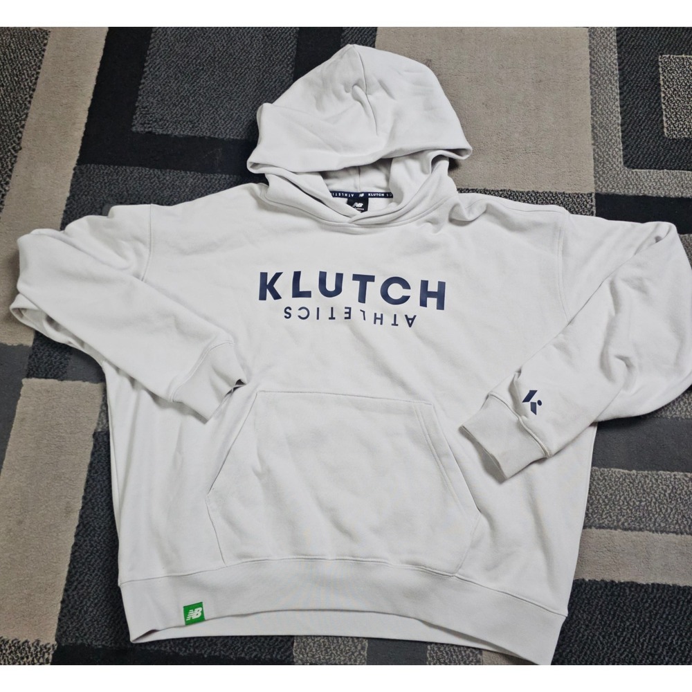 New Balance Klutch Athletics Hoodie Mens Large Off White Great Condition
